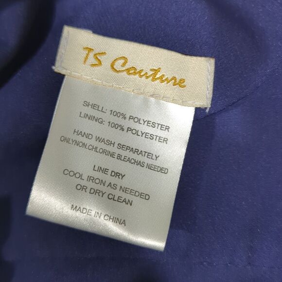 TS Couture Dress Womens 18W Blue Bow Detail Fit and Flare Tea Length NWT - Picture 6 of 10